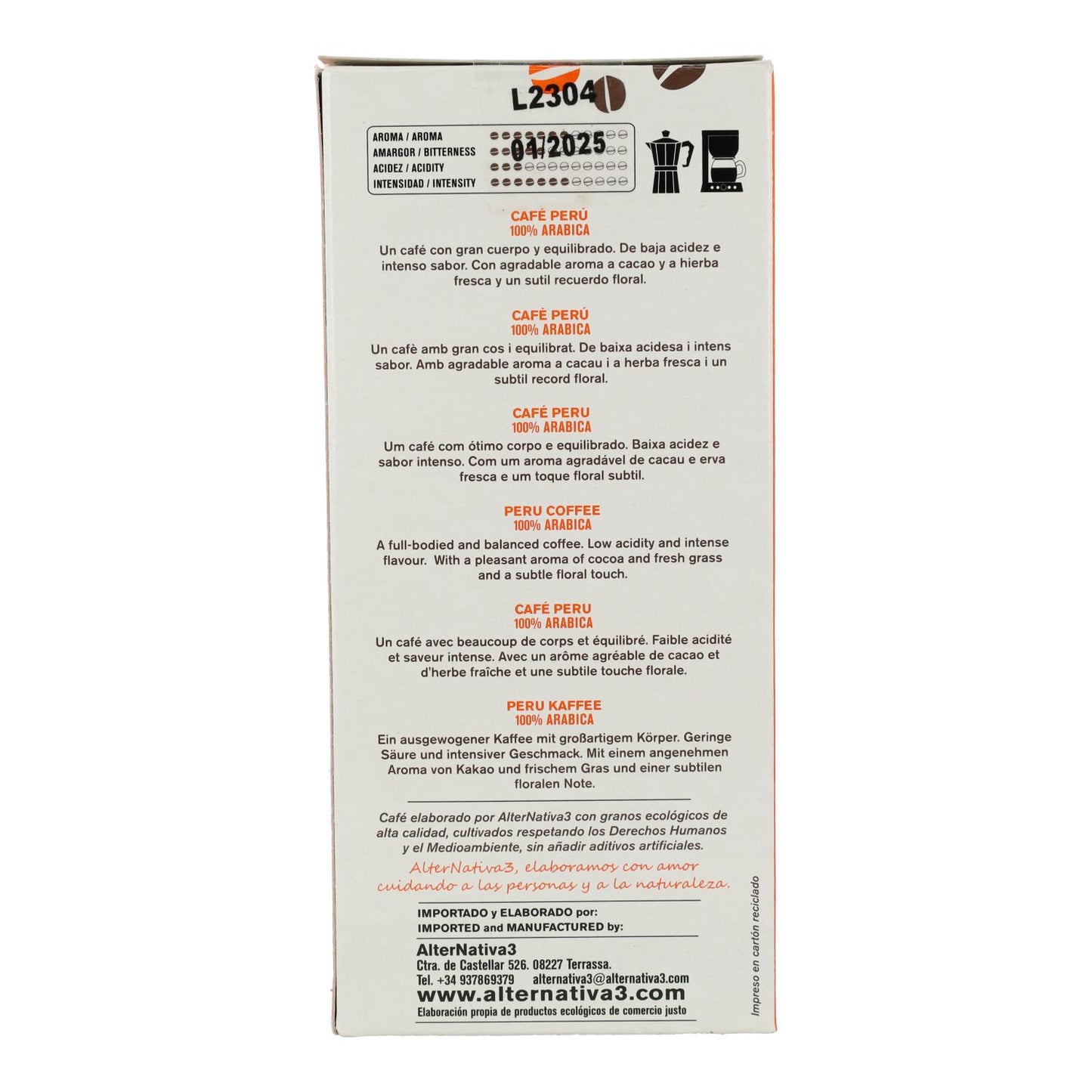 Gemahlener Kaffee Peru Alternativa 250 g