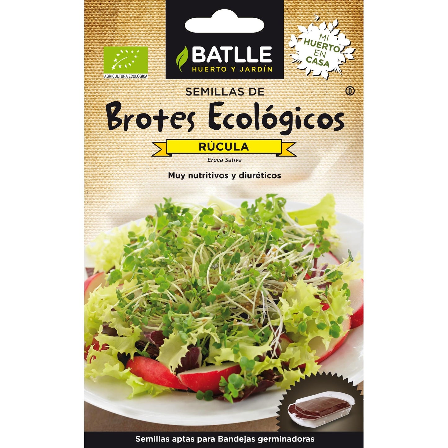Biologische rucola-zaden voor kiemgroenten Batlle