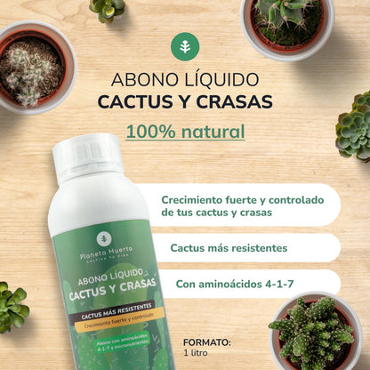 Fertilizzante liquido per cactus e crasa Planeta Huerto 1 l