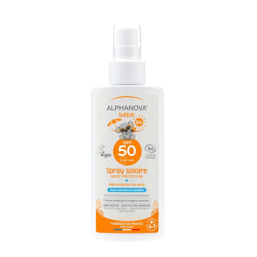 Crema solare ecologica per bambini SPF 50 Alphanova 125 ml