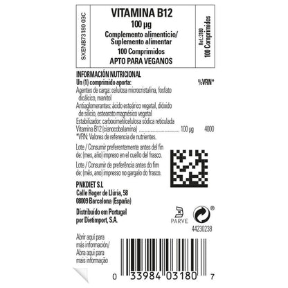 Pakket 2x Vit B12 100 mcg Solgar 100 tabletten