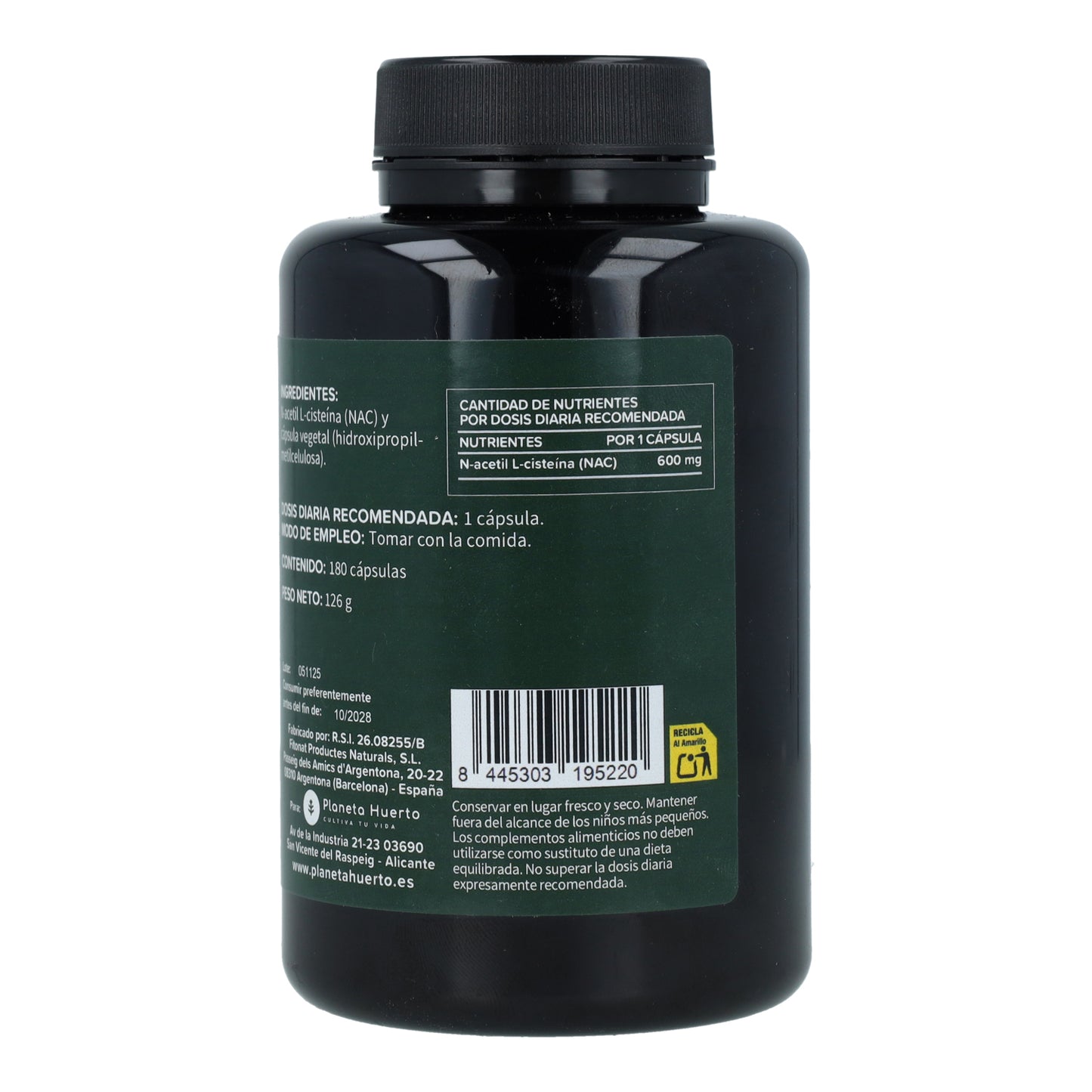 NAC 600 mg Planeta Huerto 180 Kapseln