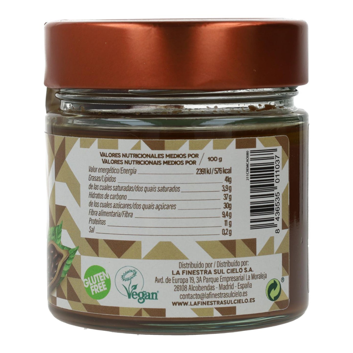 Haselnuss- und Kakaocreme La Finestra Sul Cielo 200g