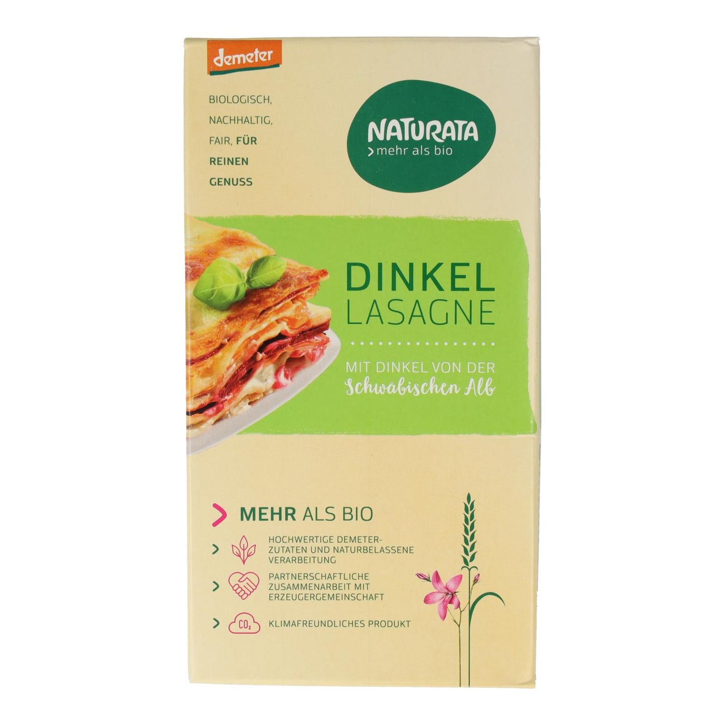 Demeter Naturata Dinkel-Lasagneblätter 250 g