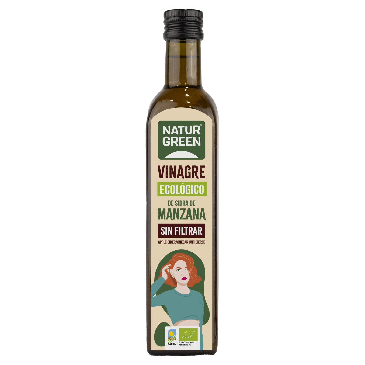 6er-Pack NaturGreen Bio-Apfelessig, ungefiltert, 500 ml