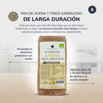 Pain complet à l'avoine et au sarrasin ECO Planeta Huerto 500 g