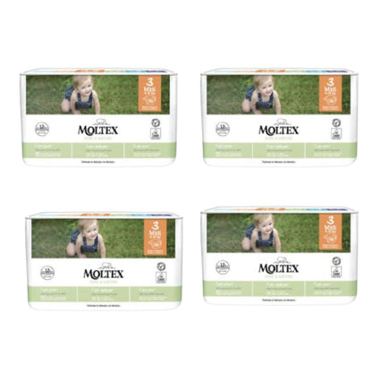 Pack économique Couches Moltex Pure & Nature   T3 (4-10 kg), 224 unités