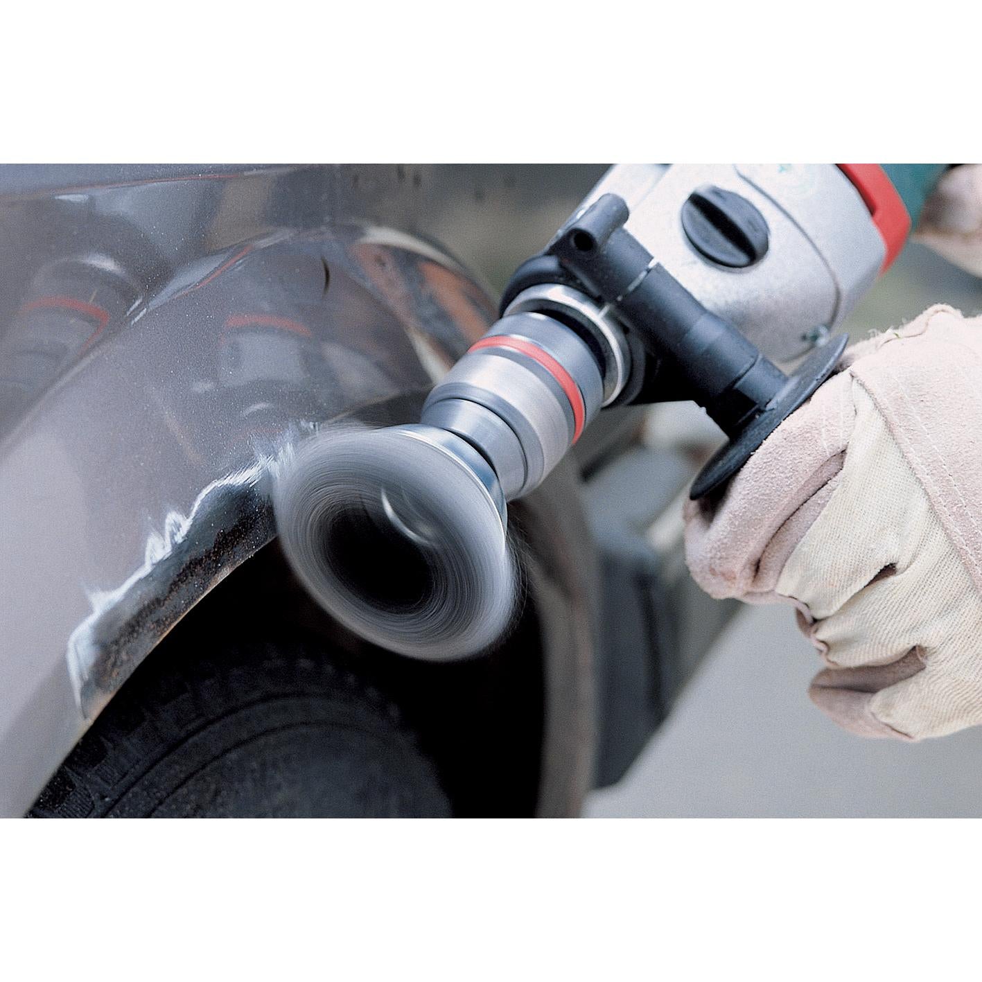 Metalowa szczotka stożkowa do wiertarki z trzpieniem sześciokątnym 1/4" (6,35 mm) Ø 75 mm