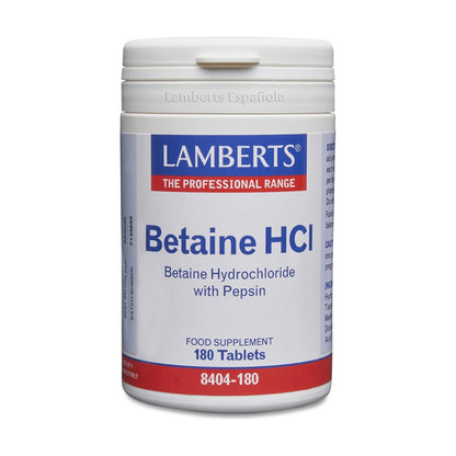 Betaine HCl 324mg/Pepsin 5mg Lamberts, 180 tablets