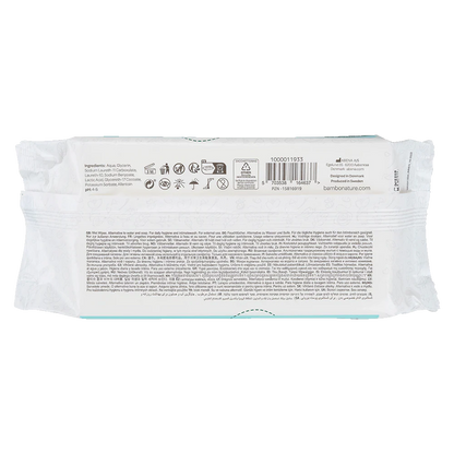 Lingettes Bambo Nature sans plastique 50 unités