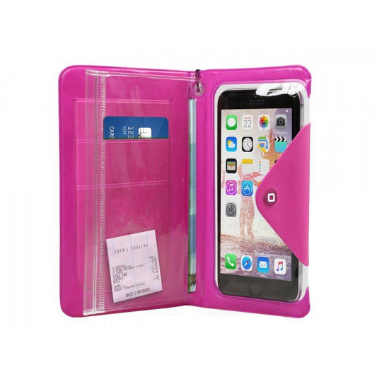 Waterproof book-style cover for smartphones up to 5" SBS Pink
