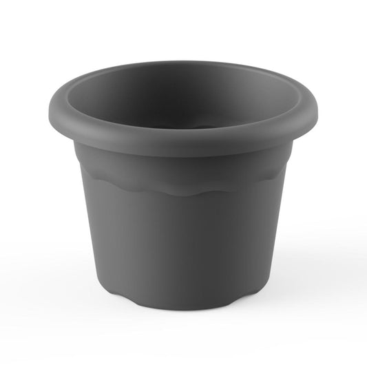 Anthracite-coloured round pot  D 26 x 19