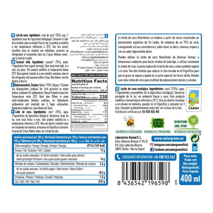 Kokosmjölk Bio NaturGreen 400 g / 400 ml