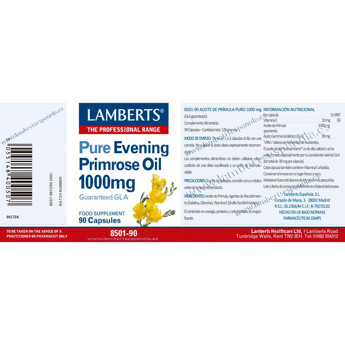 Nattljusolja Lamberts 90 kapslar