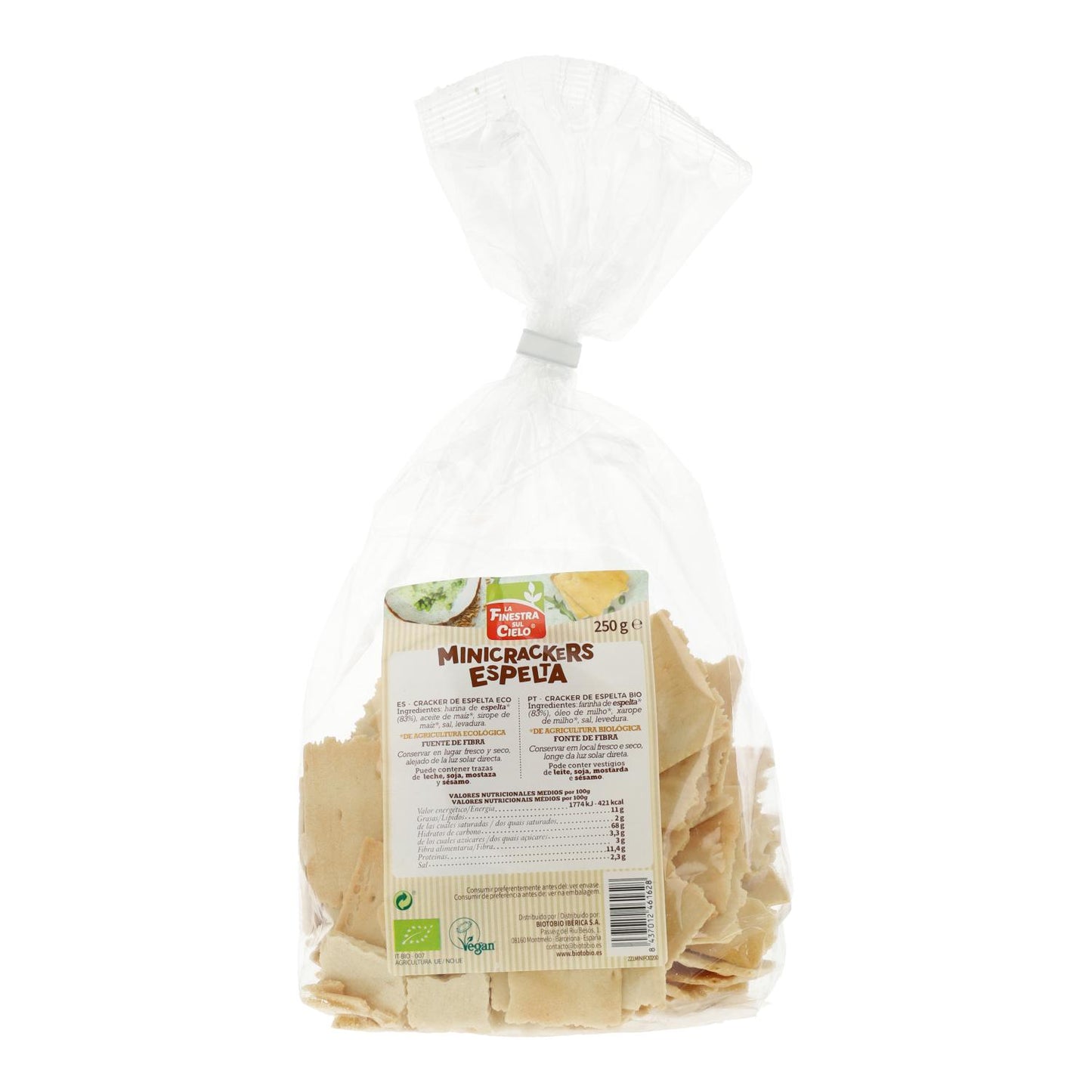 Mini crackers 100 % épeautre La Finestra Sul Cielo 250 g