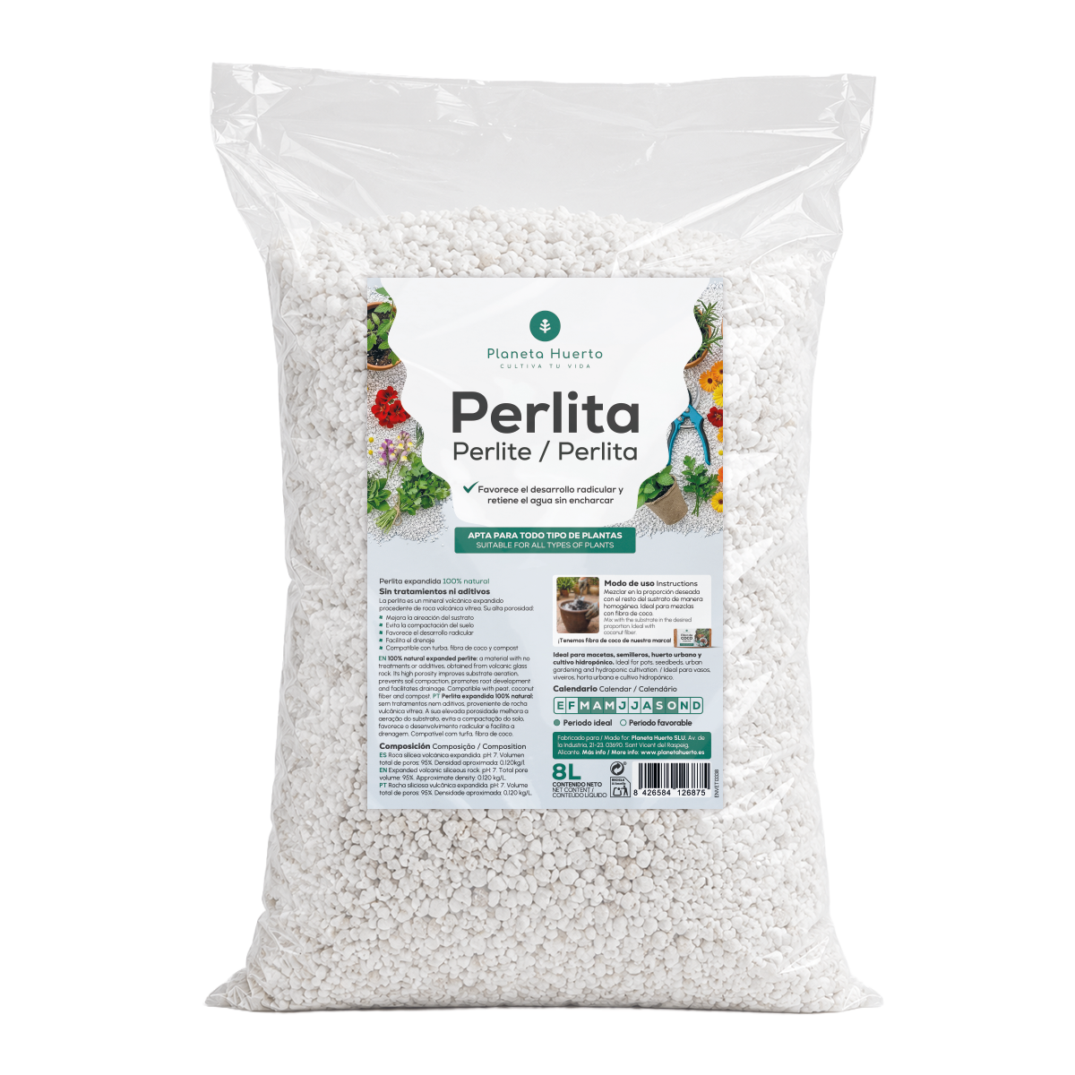 Perlite Planeta Huerto 8 liter