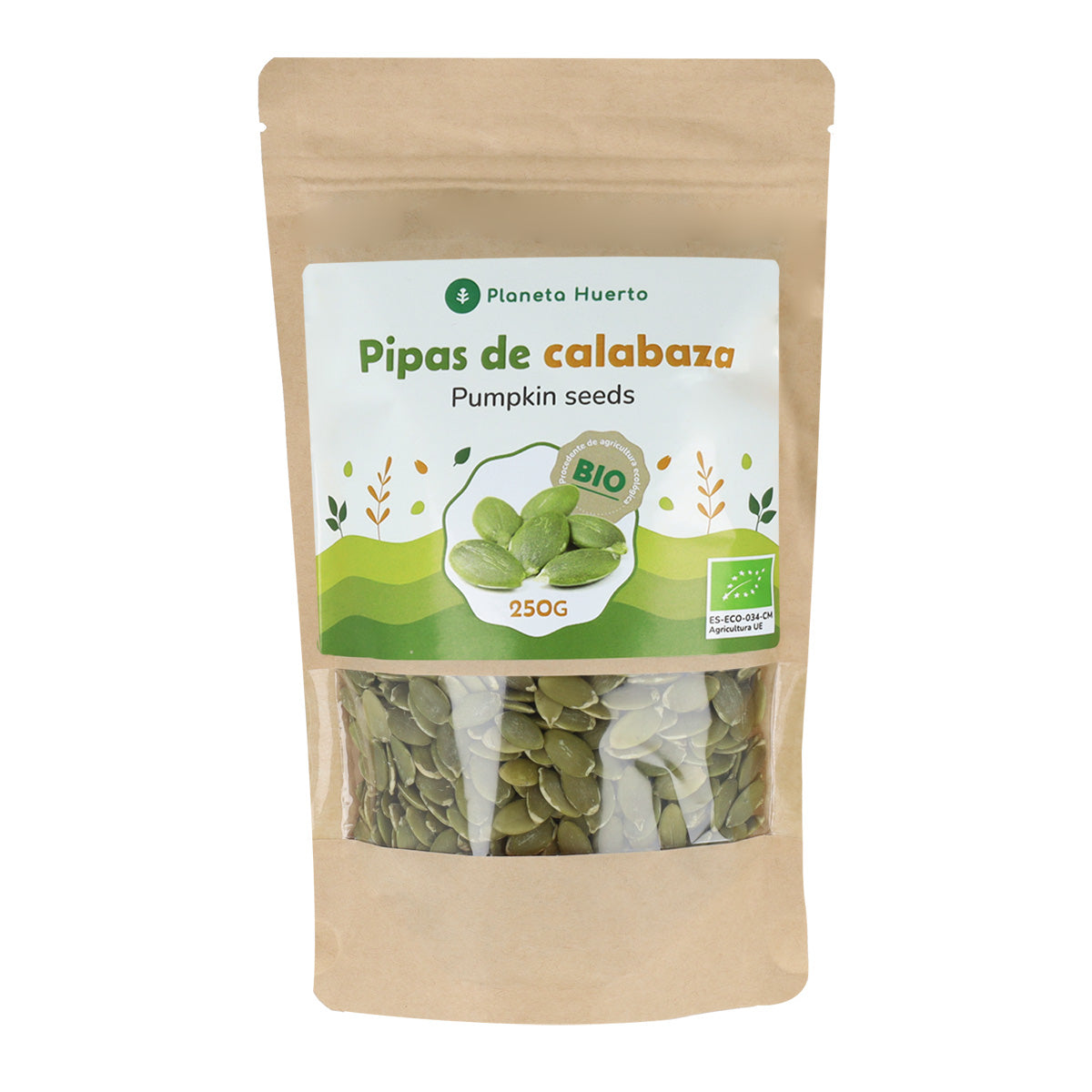 Peeled pumpkin seeds ECO Planeta Huerto 250 g