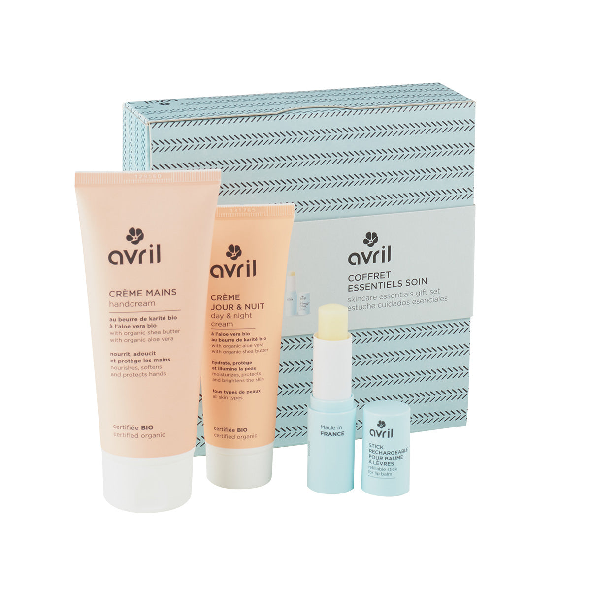 Julklappskista med nödvändiga vårdprodukter