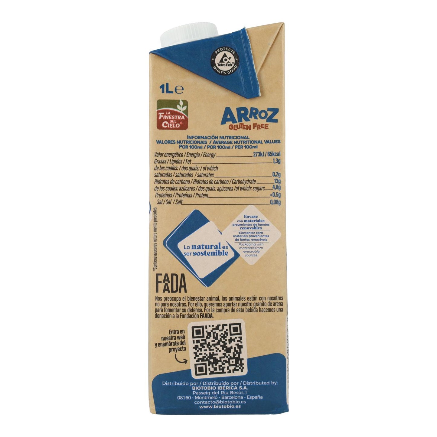 Napój ryżowy bezglutenowy Bio La Finestra Sul Cielo 1 l