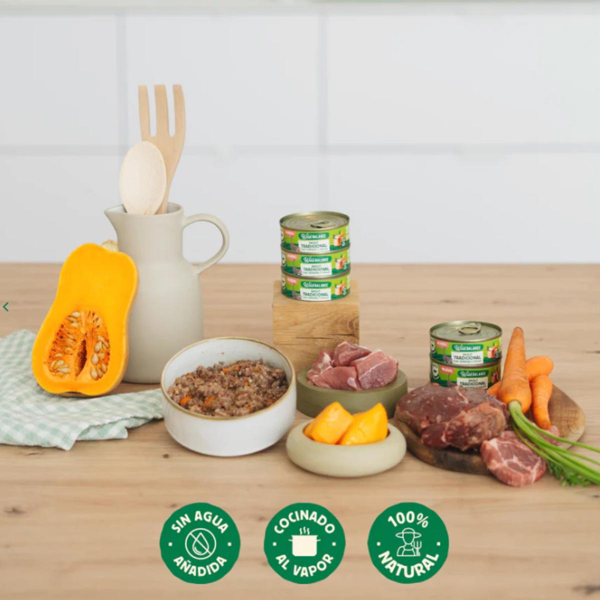 Boîte complète de ragoût traditionnel de bœuf et poulet pour chats Wild Balance 80 g