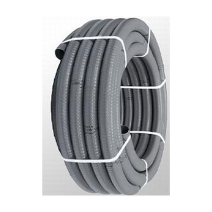 Grijze flexibele pvc-buis D.50 25 m