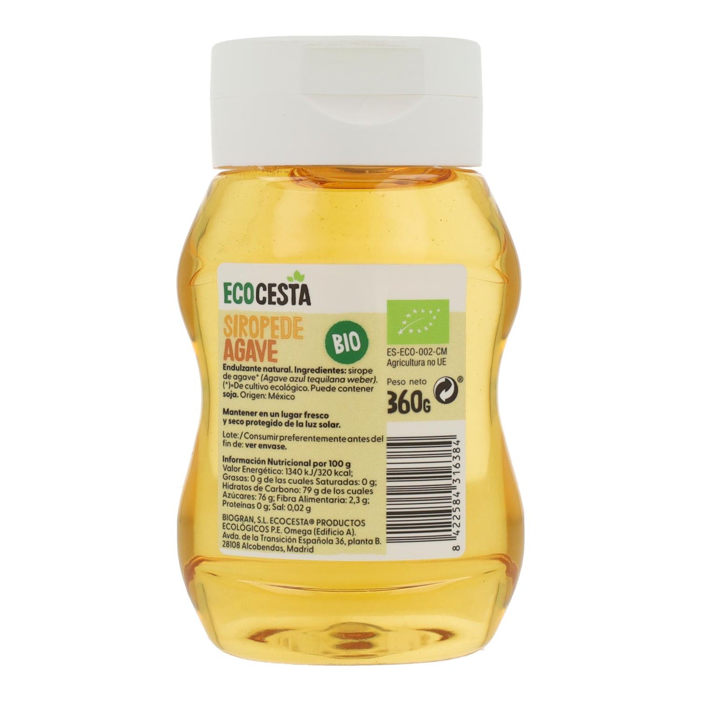 Sirop d'agave bio Ecocesta 360 g