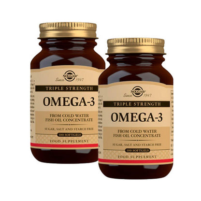 Confezione da 2 Omega 3 tripla concentrazione, 100 capsule