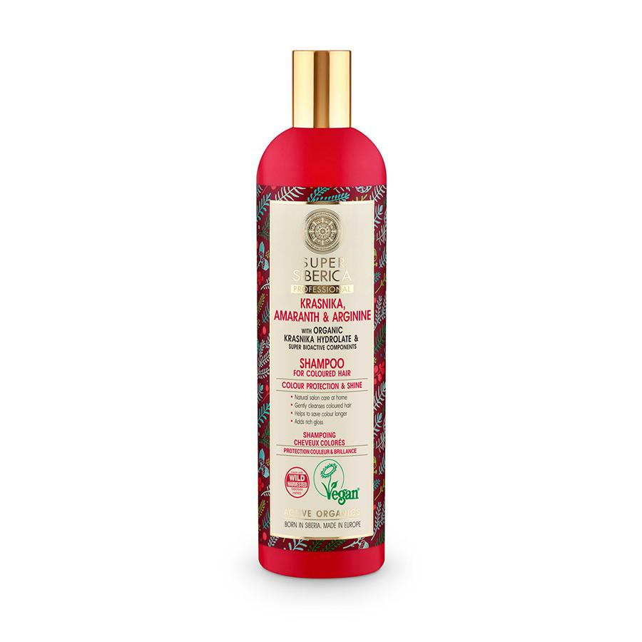 Natura Siberica shampoo for coloured hair with Kamchatka blueberry, amaranth and arginine 400 ml