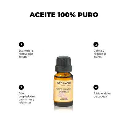 100% pure lavendel etherische olie Arganour 15 ml