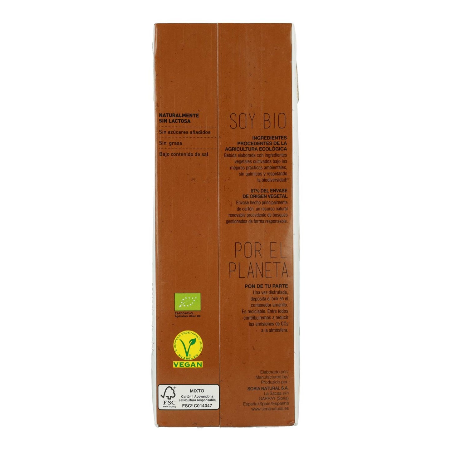 Confezione da 6 bevande all'avena con cacao BIO Soria Natural  1 L