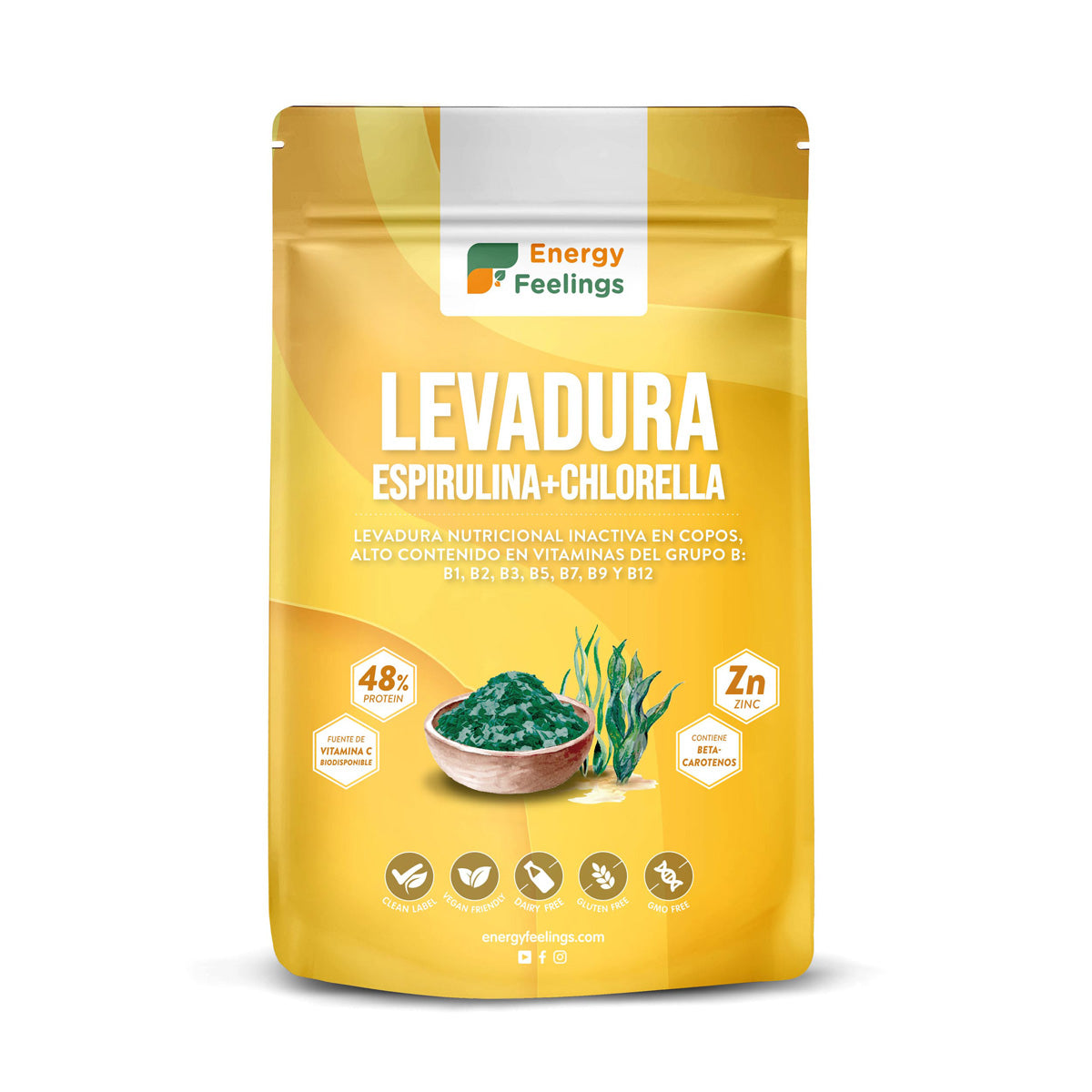 Nutritional Yeast with Chlorella and Spirulina XL Energy Feelings 250 g