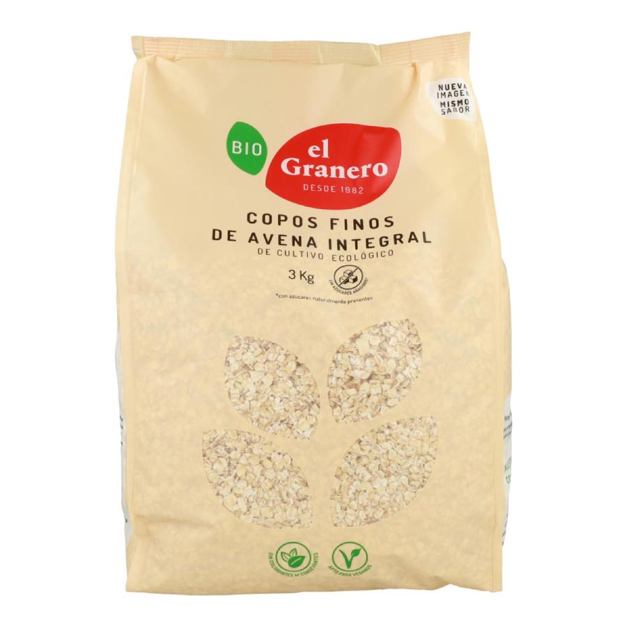 Copos Suaves de Avena Integral BIO El Granero 3 kg