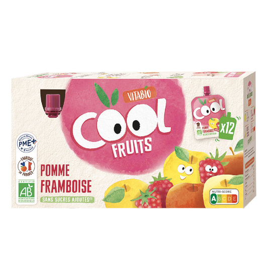 12-pack Cool Fruits Äpple och hallon 12x90 g VITABIO