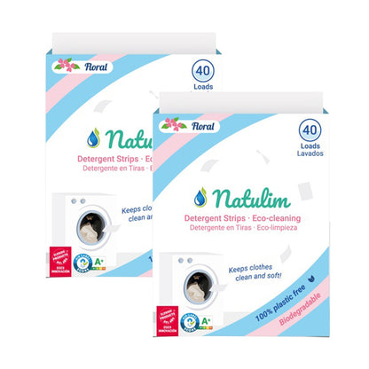 2er-Pack Eco Floral Waschstreifen, Natulim, 40 Wäschen
