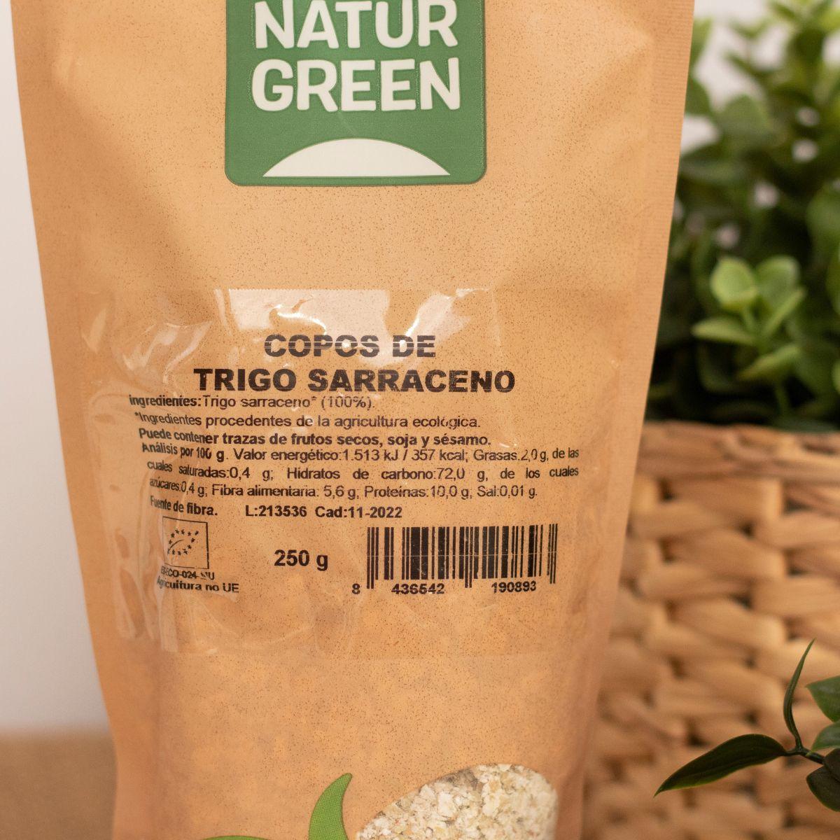Fiocchi di grano saraceno BIO senza glutine Naturgreen, 250 g
