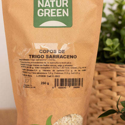 Fiocchi di grano saraceno BIO senza glutine Naturgreen, 250 g