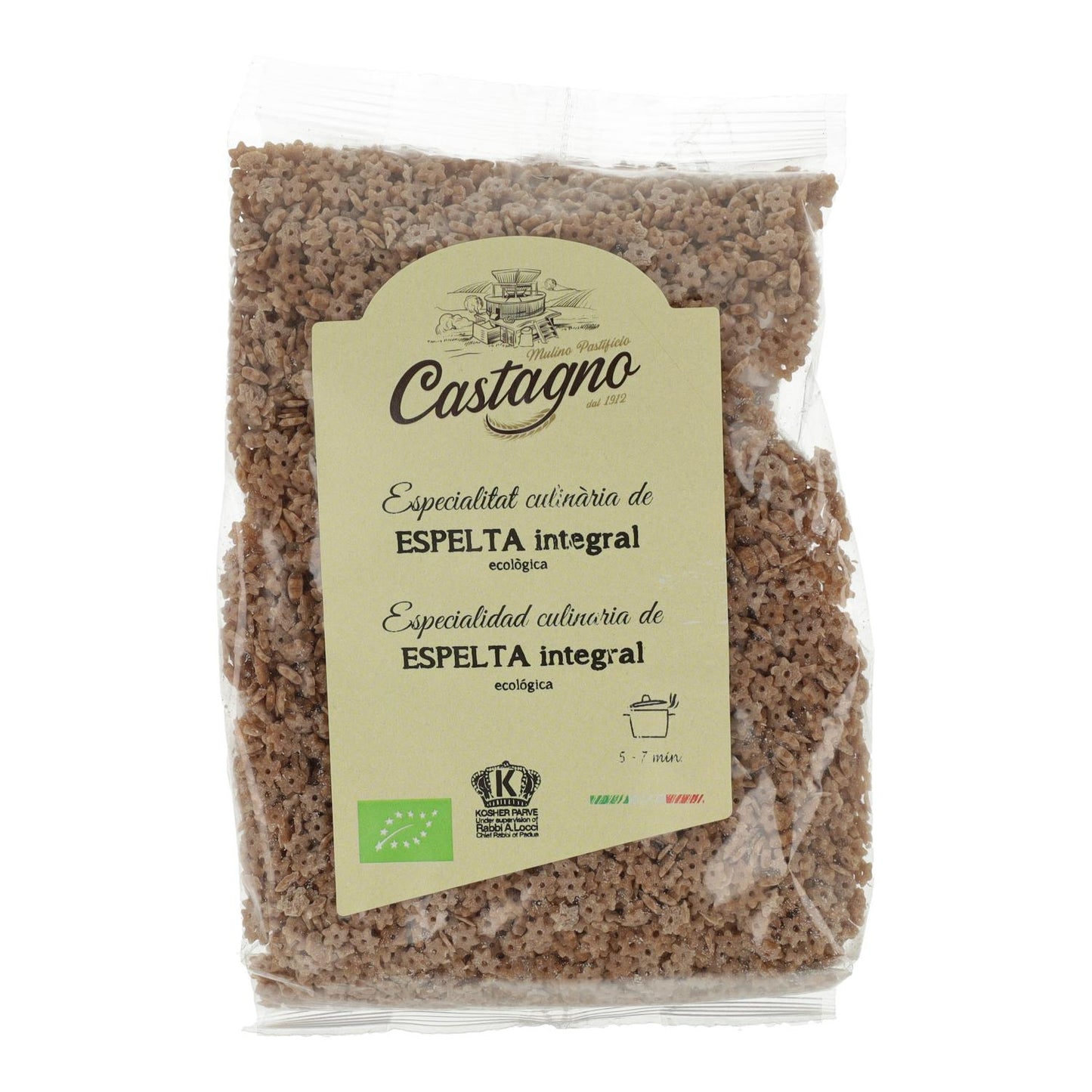 Gwiazdki pełnoziarniste DICOCCUM ECO Castagno 500 g