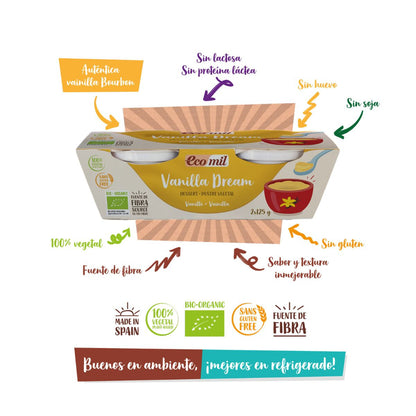 Postre Vainilla Dream Bio Ecomil 2 uds de 125 g
