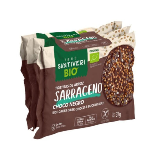 Reis- und Buchweizen-Waffeln mit dunkler Schokolade BIO 3x37 g.