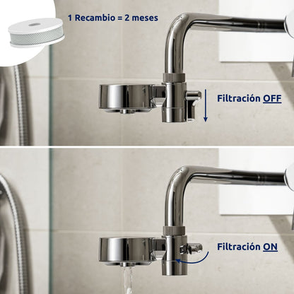 Filtre à eau pour robinet EcoPro Chrome Compact Tappwater