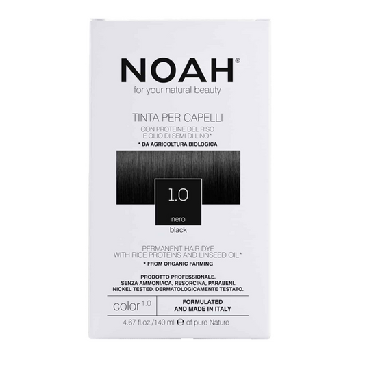 Teinture capillaire noire Noah 140 ml (1,0)