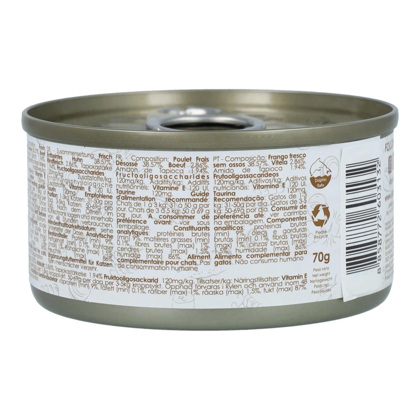 Kit Cat Blik Gravy - Kip & Rundvlees 70 g Natvoer voor katten in saus