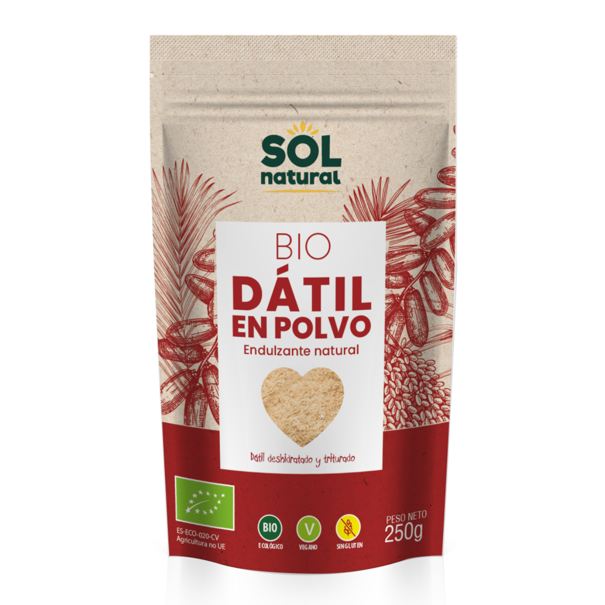 Sucre de datte en poudre BIO Sol Natural 250 g