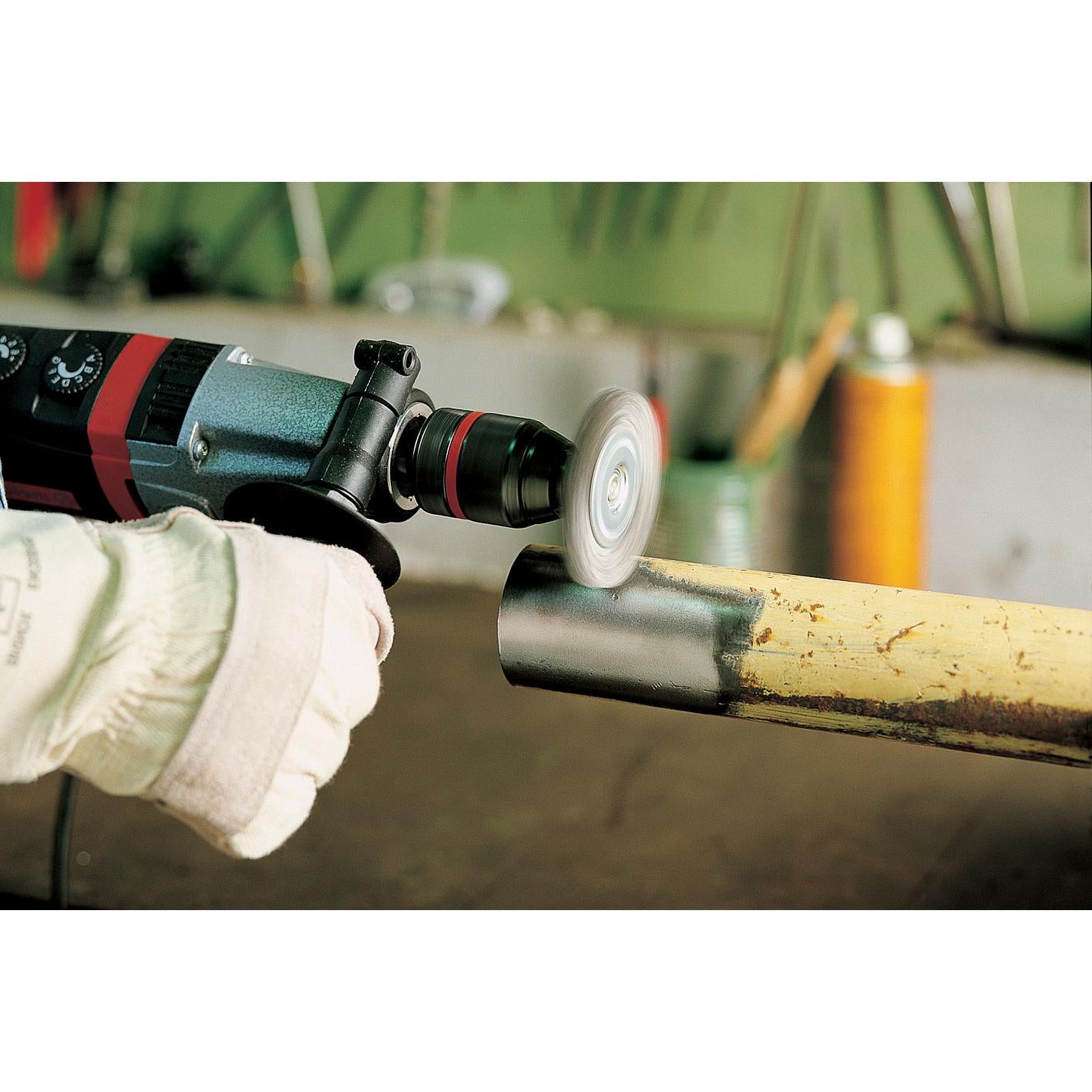 1 metallborste med skiva för borrmaskin Wolfcraft Ø 75 x 7 mm