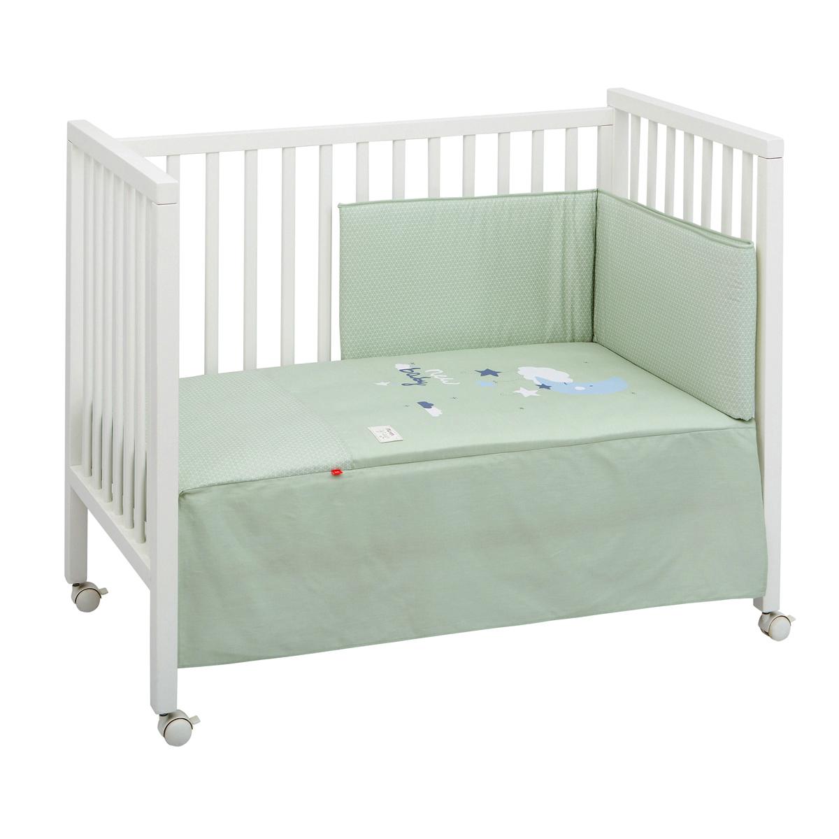 Set aus Bettdecke + Schutz für Kinderbett von BE 60 x 120 cm, verschiedene Farben Lion Kreide