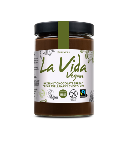 Vegansk glutenfri choklad- och hasselnötskräm La Vida Vegan 270 g