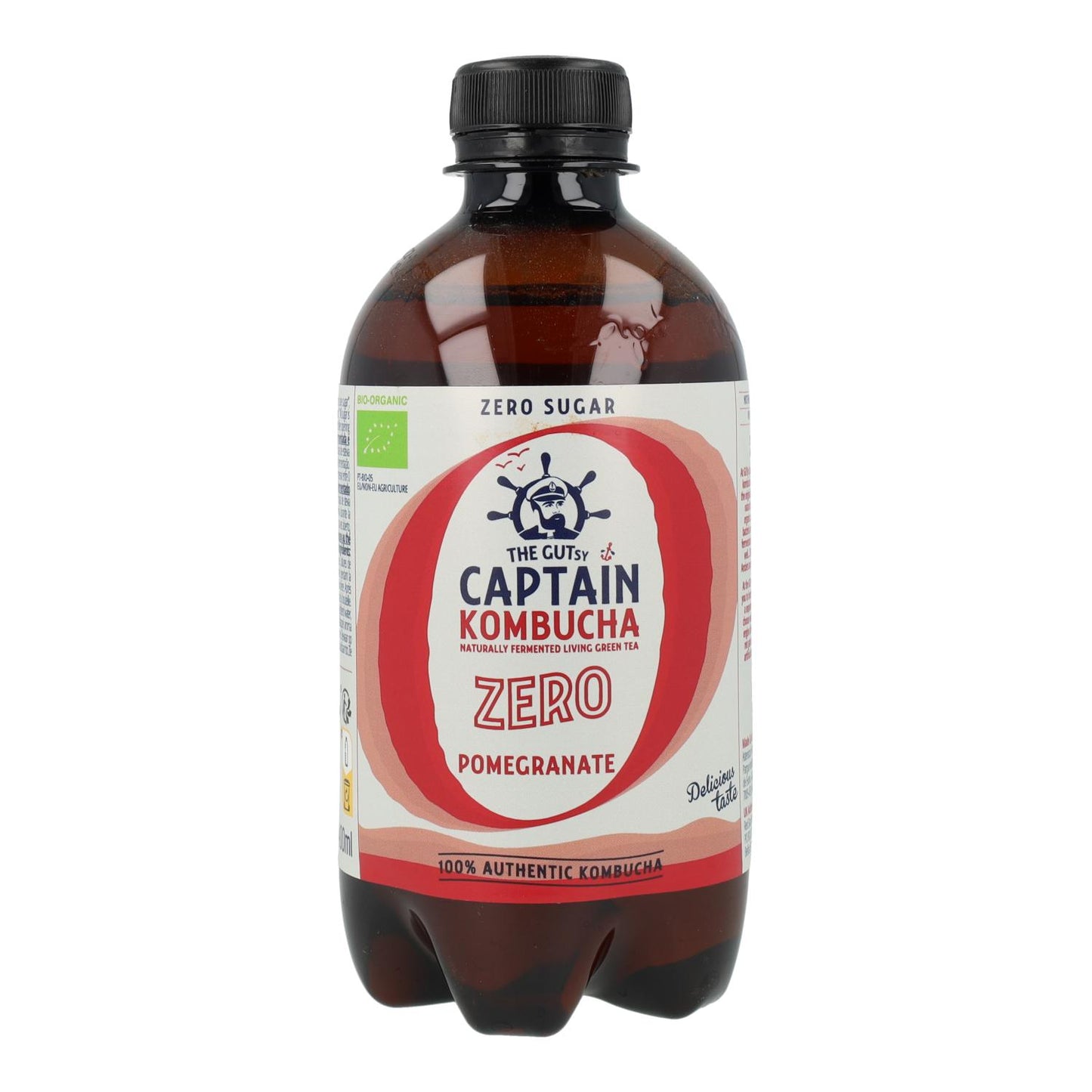 Captain Kombucha Organic Pomegranate Kombucha Zero 400 ml
