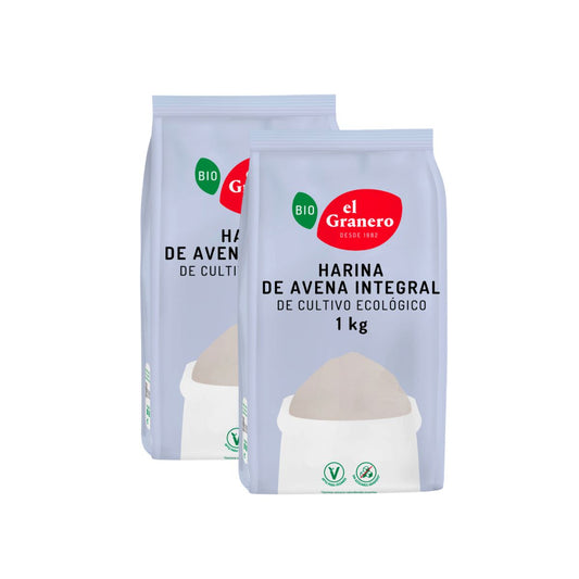 2er-Pack Bio-Vollkorn-Hafermehl El Granero 1 kg
