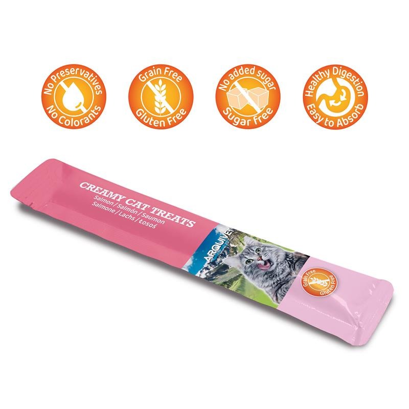 Creamy Cat Treats Kremowa przekąska z łososiem Arquivet 5x14 g
