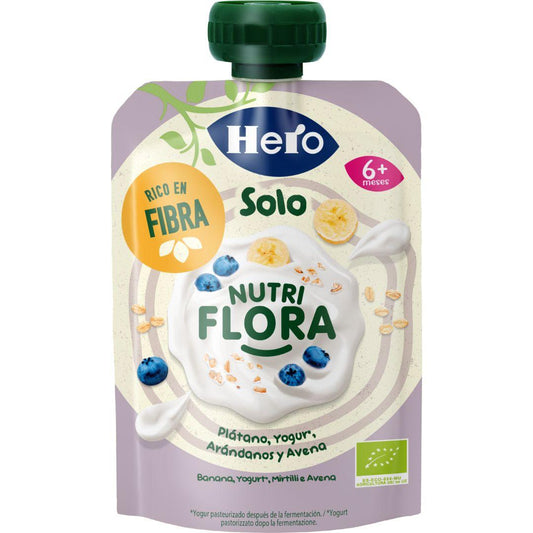 Bustina Nutri Flora gusto banana, mirtilli, yogurt e avena 100 g Hero Solo